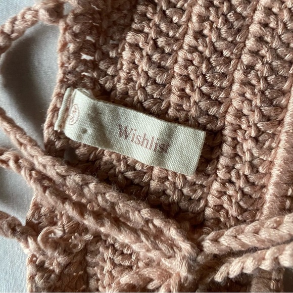Wishlist Crop Top Crochet Dusty Rose SMALL - Picture 4 of 7